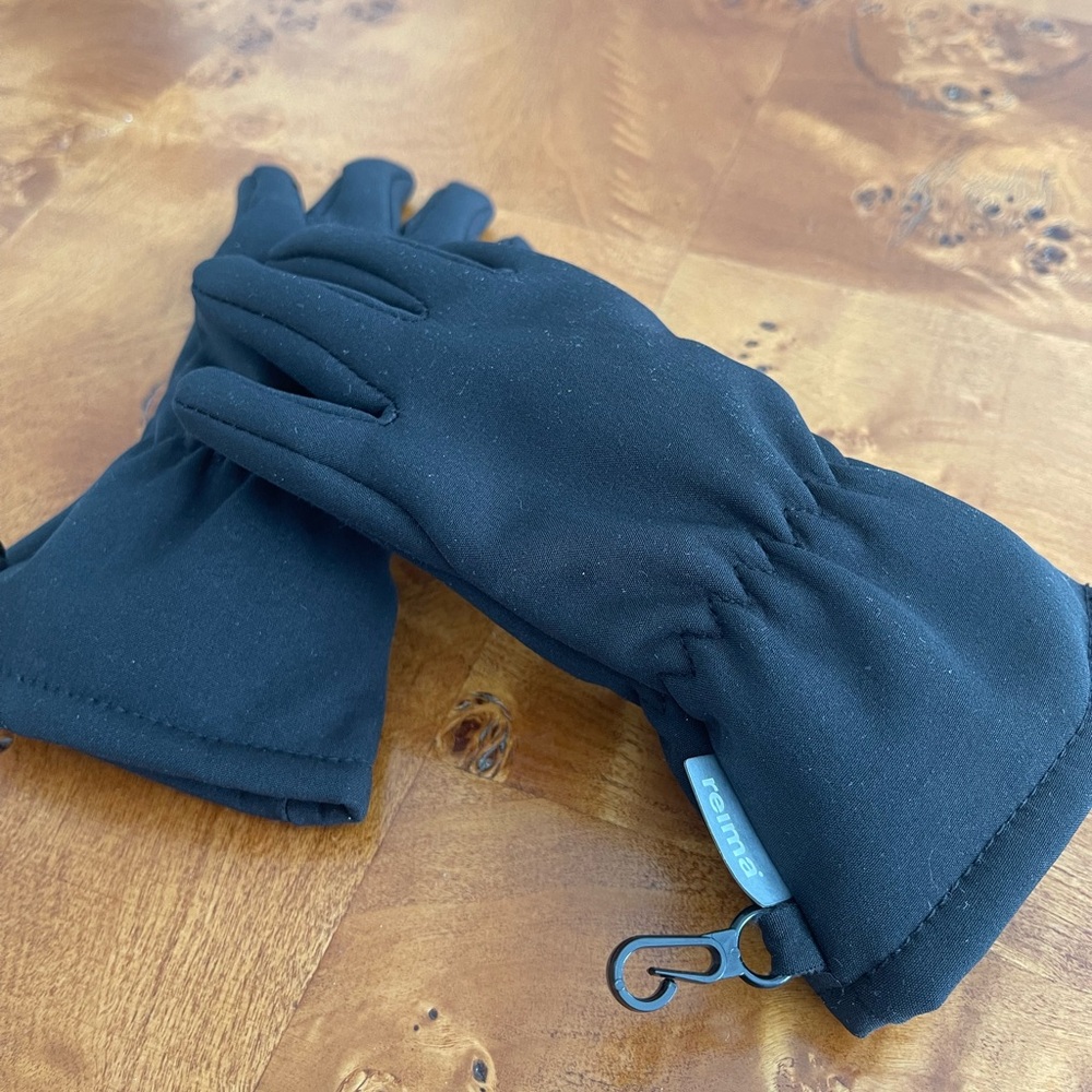 Reima Kids Softshell Gloves Black Size 3 Cold Weather waterproof